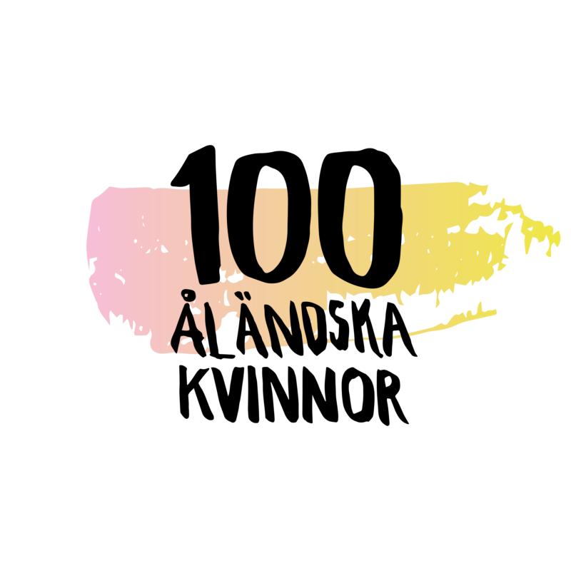 logo för kvinnligt nätverk, handskriven text och akvarell 