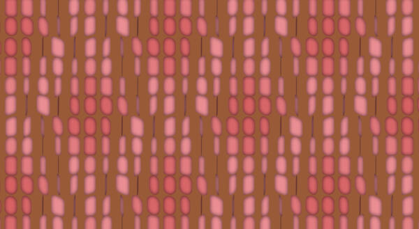 Animerat mönster i färgerna brun och rosa