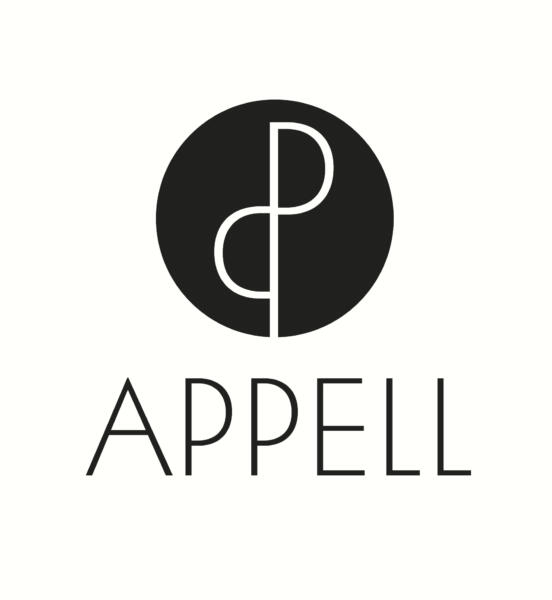 Logotyp till bokförlaget Appell. 