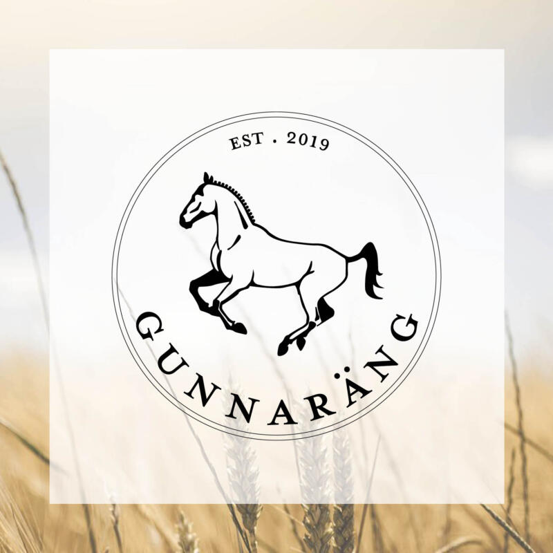 Logotyp Gunnaräng Häst i rörelse