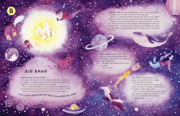 Illustration av Big Bang, ur boken "vetenskapens abc"
