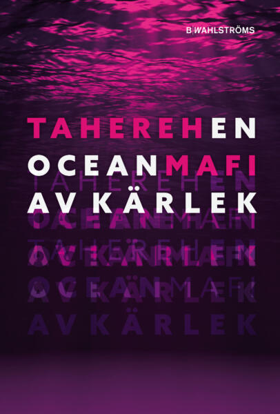 En mörkt rosafärgad undervattensvy där typografin sjunker ner i djupet