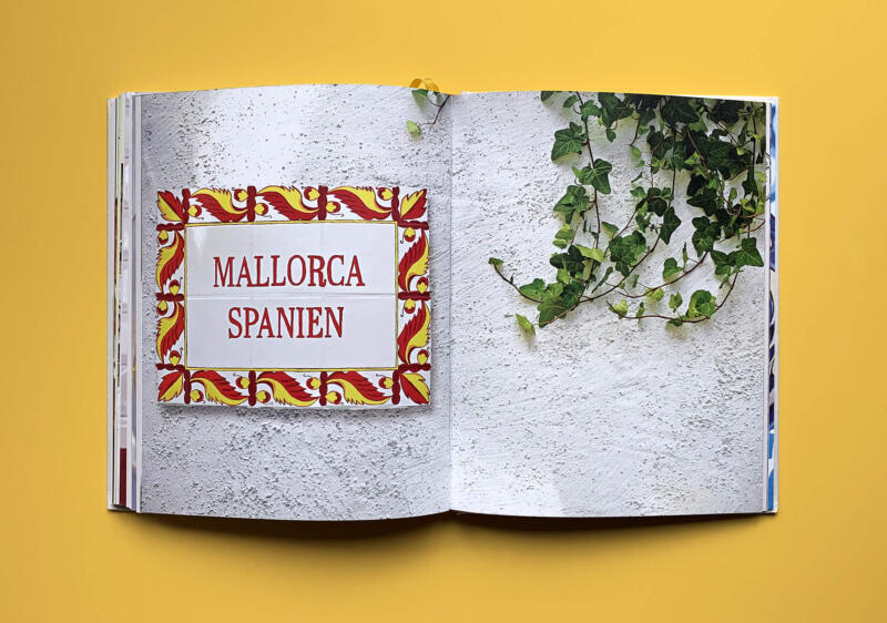 Uppslag med kapitelstart med titeln "Mallorca Spanien" i boken "Alla älskar grillat" av Christian Hellberg