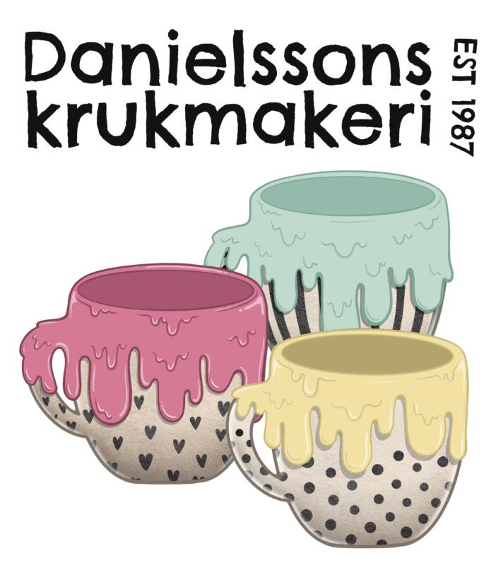 Färgglad Illustration keramik kopp till krukmakeri
