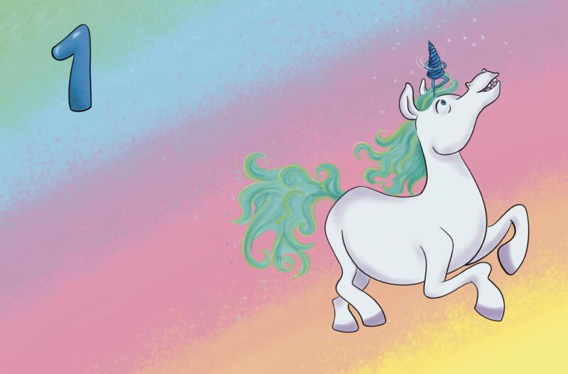 Unicorn rainbow illustration enhörning 