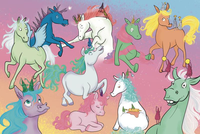 Unicorn illustration , enhörningar illustration 