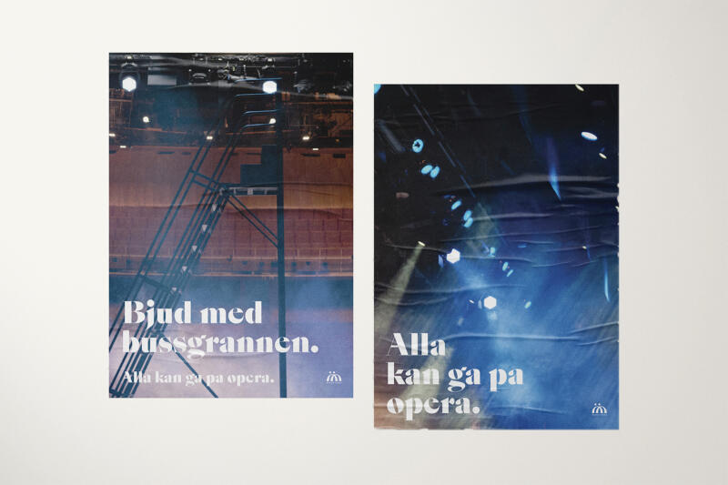 Two campaign posters for Malmö Opera