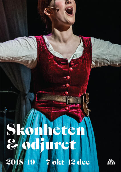 Affischdesign för operan Skönheten och Odjuret vid Malmö Opera