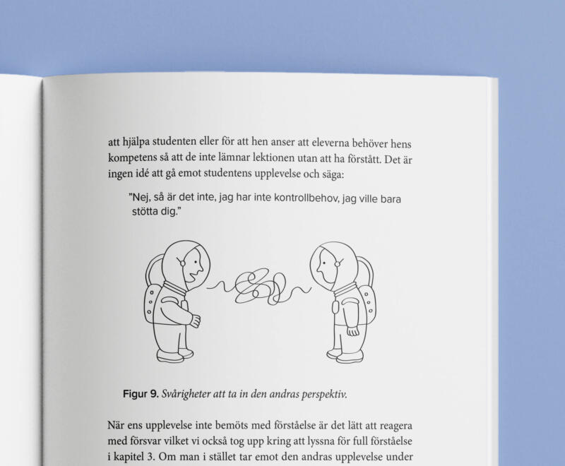 Uppslag med illustration i boken "VFU-handledning"