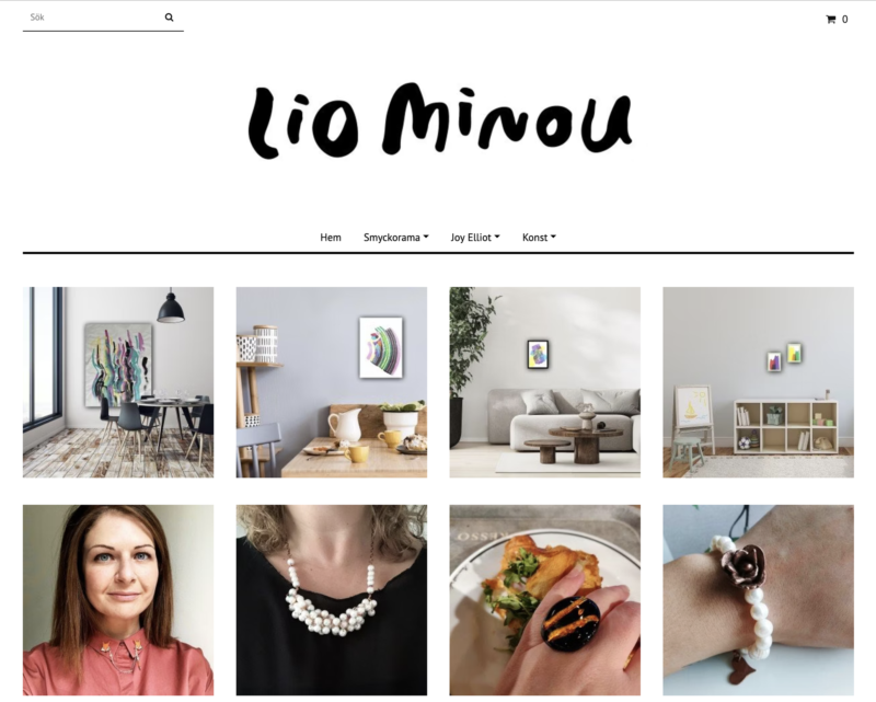 Lio Minou logotyp. Skärmdump från Lio Minous hemsida.