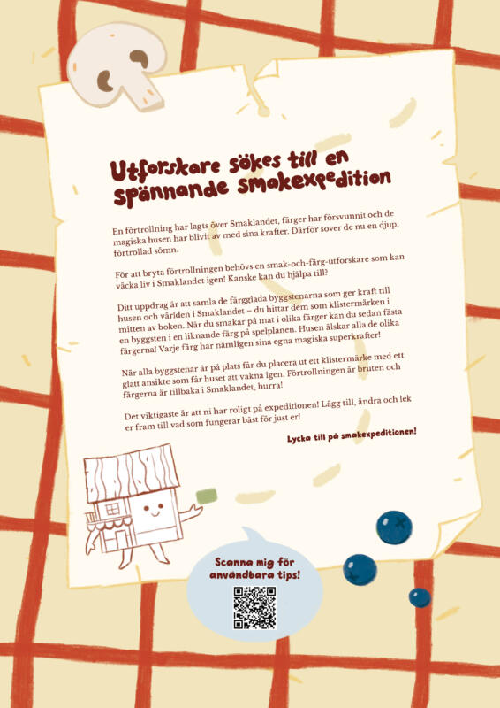 Sida ur Smakexpeditionen - pysselbok för barn med ätsvårigheter