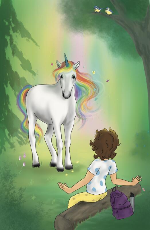 Unicorn, enhörning, magical illustration