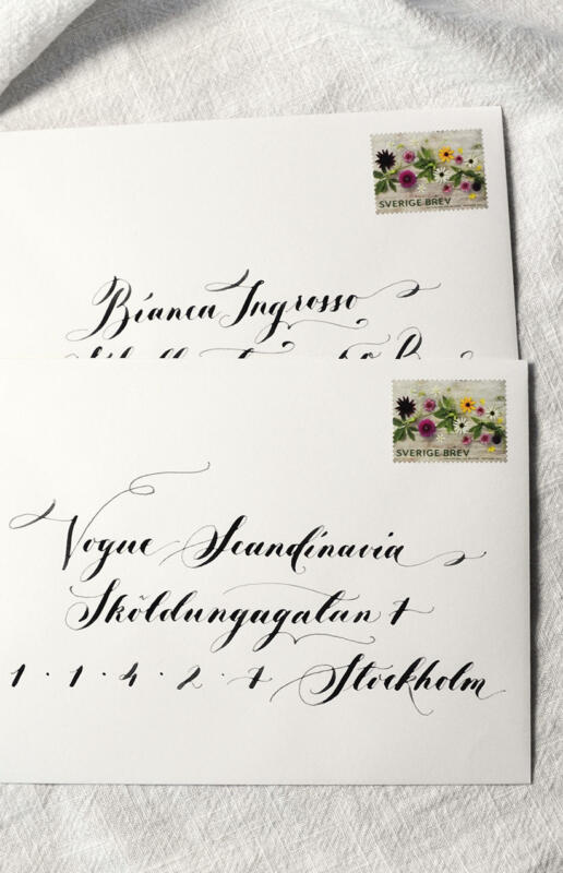 Dyson calligraphy envelope design