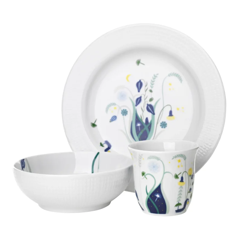 Lina Ekstrands illustrated series for Kids for Rörstrands Swedish Grace series, Swedish flora