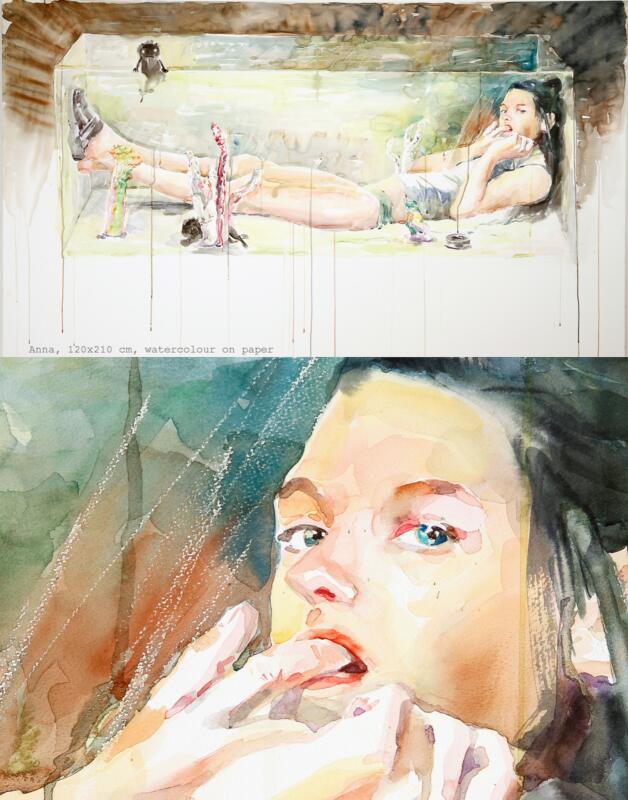 portrait, hyperrealism, watercolorportrait, porträtt, storformatporträt, outständingwatercolor, academocwatercolor, klassiskkonst