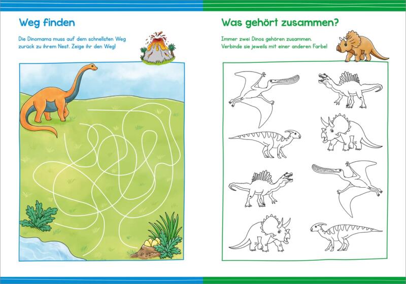 Barnbok, Dinosaurie, Färg, Måla, Pussel