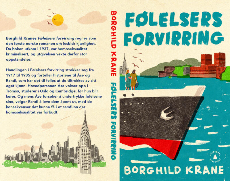 The Cursed Books (De utskjelte bøkene) In conjunction with their centenary in 2025, the Norwegian publisher Gyldendal is relaunching four classics in paperback, all of which were controversial in different ways when they were published. "Følelsers forvirring" (1937) by Borghild Krane is considered Norway's first lesbian novel and was published at a time when homosexuality was criminalized. Individually, these releases have left an impression on the public. They have been reviled, criticized and debated. Although the controversy is nowhere near as conspicuous today as when they were published, each of these books has contributed in its own way to the public debate about society's values.