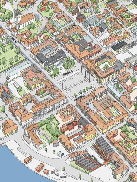 Detaljkarta över Askersund.