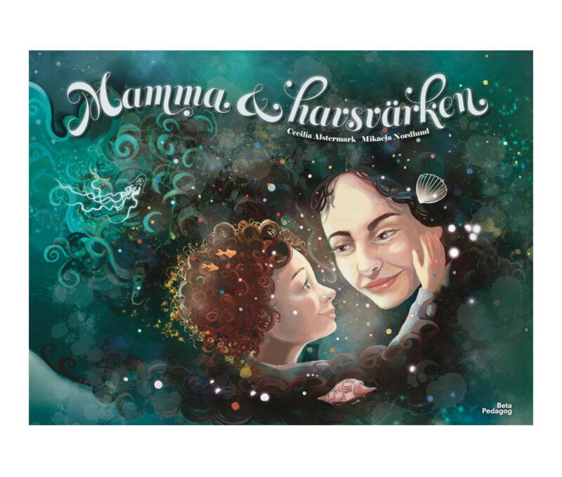 Mamma och barn tittar kärleksfullt på varandra. Bakom dem stormar ett hav av hår.