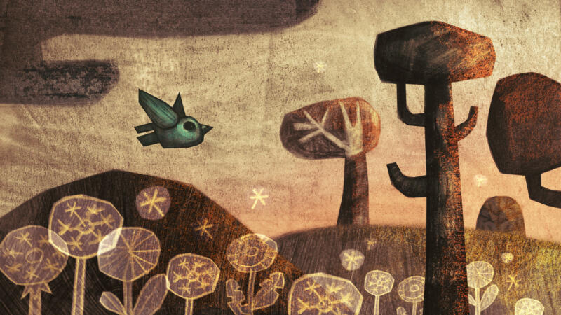 Scen ur en animerad film.