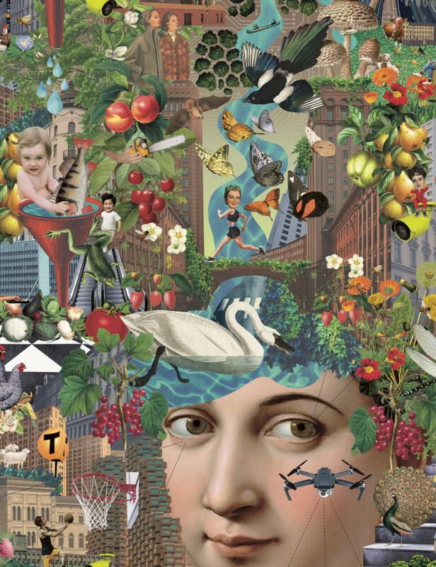 En vison av en grön stadsmiljö.