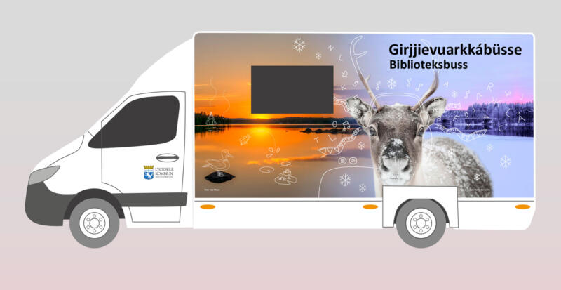 Dekor till biblioteksbuss