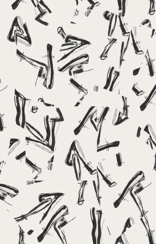 Pattern repeat, fashion illustration, stockings for product or packaging design.