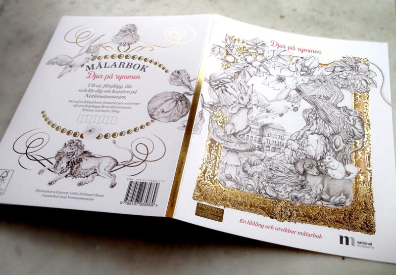 Handtitade illustrationer för barn på konstruna. Utvikbar färgläggningsbok