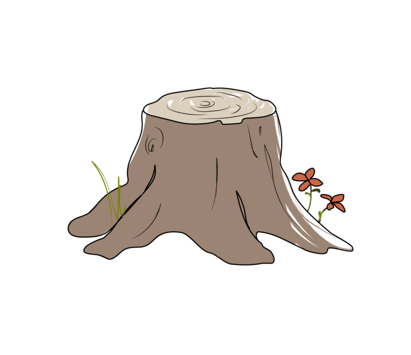 Enkel illustration av stubbe