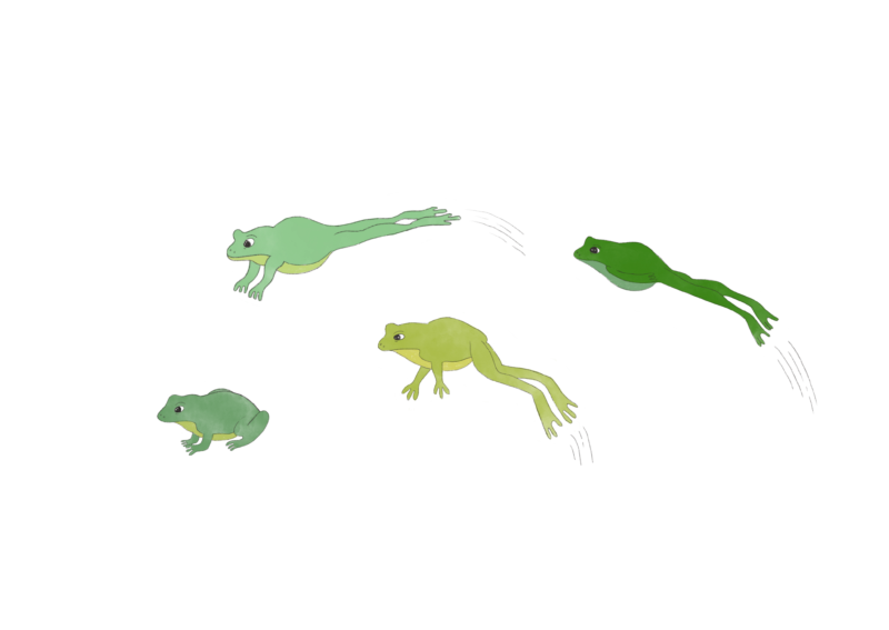 Grodor som hoppar, paddor som hoppar.