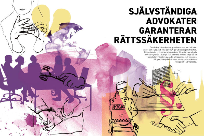 Illustration till Advokatsamfundet