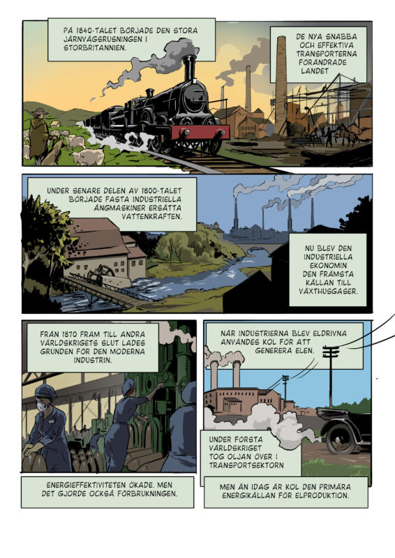 Sida 41 ur En kort och relativt trelig bok om klimatet, kapitl 4, Utsläppens historia