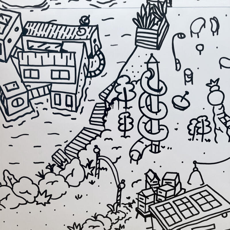 Detail of live painting for Malmö in the making by Skinny Gonzales