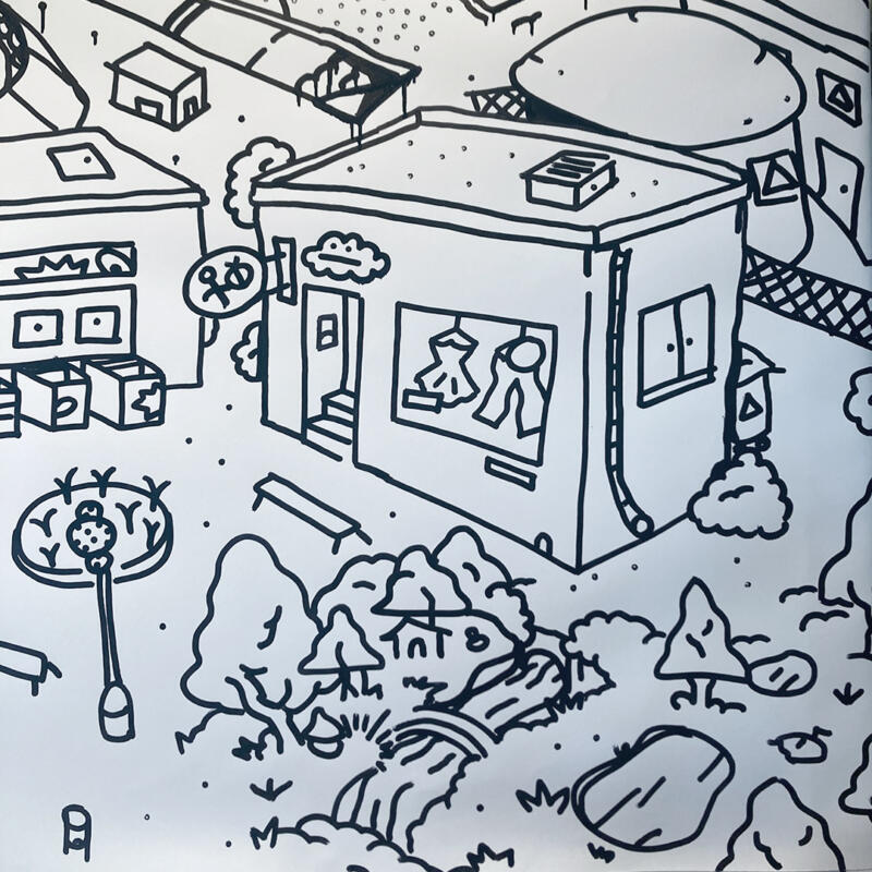 Detail of live painting for Malmö in the making by Skinny Gonzales