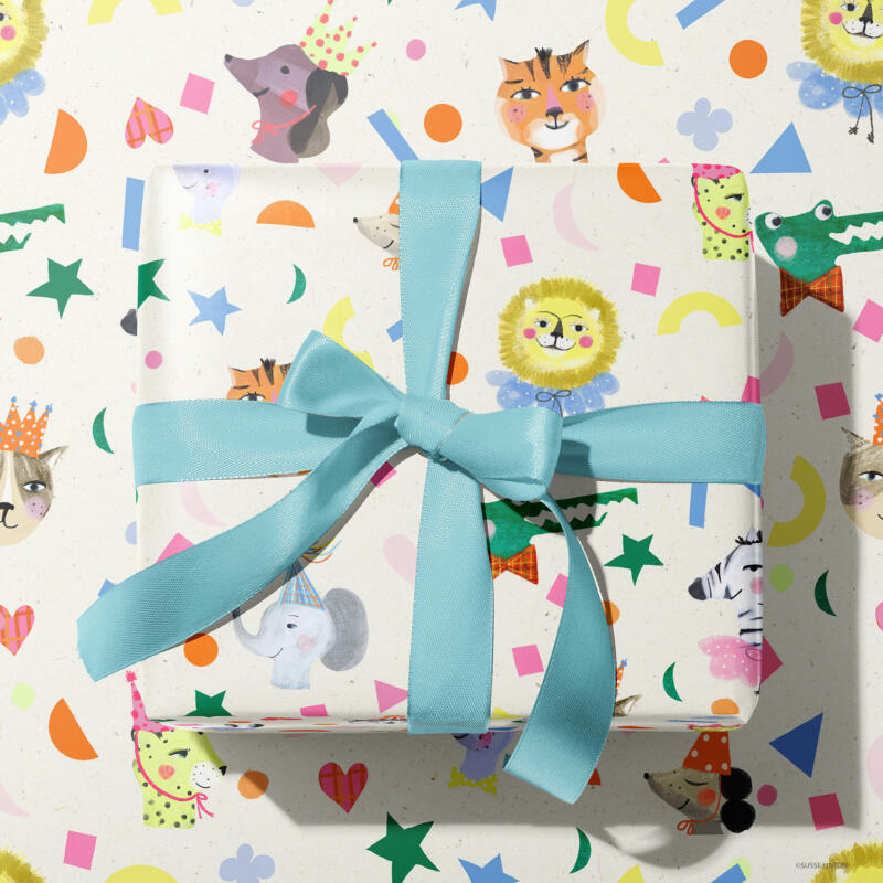 Party Crocodile children's birthday pattern designs on paper cups by Susse Linton