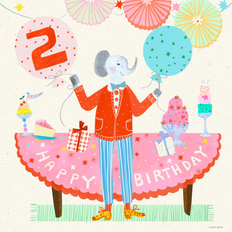 Party Crocodile children's birthday pattern designs on paper cups by Susse Linton