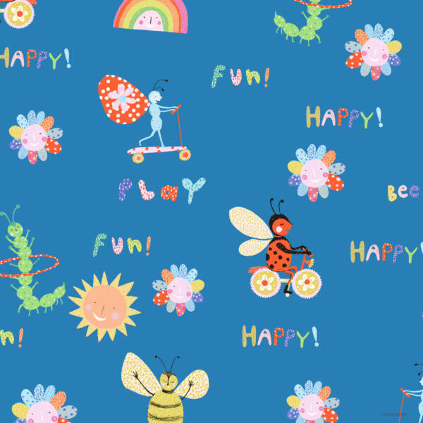 Happy-Playful-Fun-Garden Patterns by illustrator Susse Linton