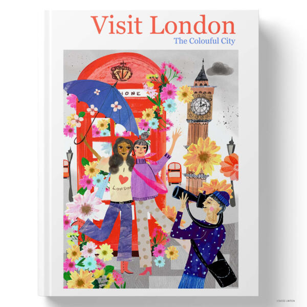 London Calling Book Spread by illustrator Susse Linotn