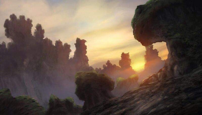 utomjordiskt fantasilandskap