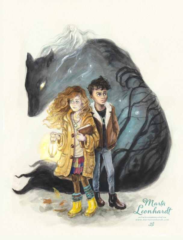 "Skrothandlarens dotter" - karaktärer, karaktärsdesign, bokillustration i akvarell,