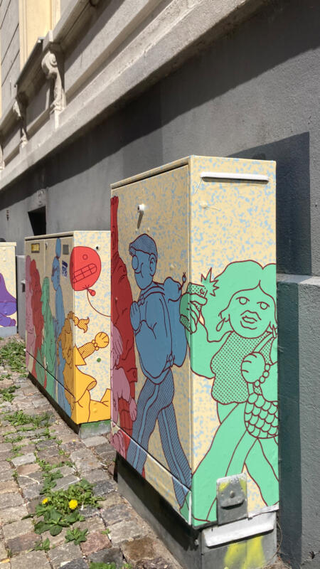 Elskåp på Bruksgatan i Helsingborg av konstnär och illustratör Skinny Gonzales