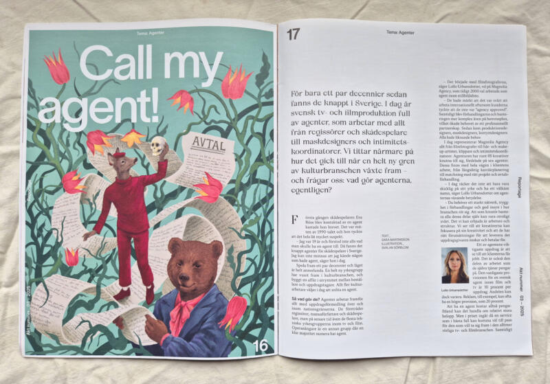 Uppslag ur tidningen Akt