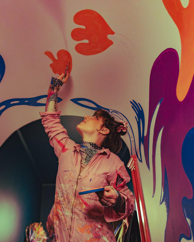 Mural/väggmålning för färgpsykologen & inredningsarkitekten Sara Garanty, våren 2025.