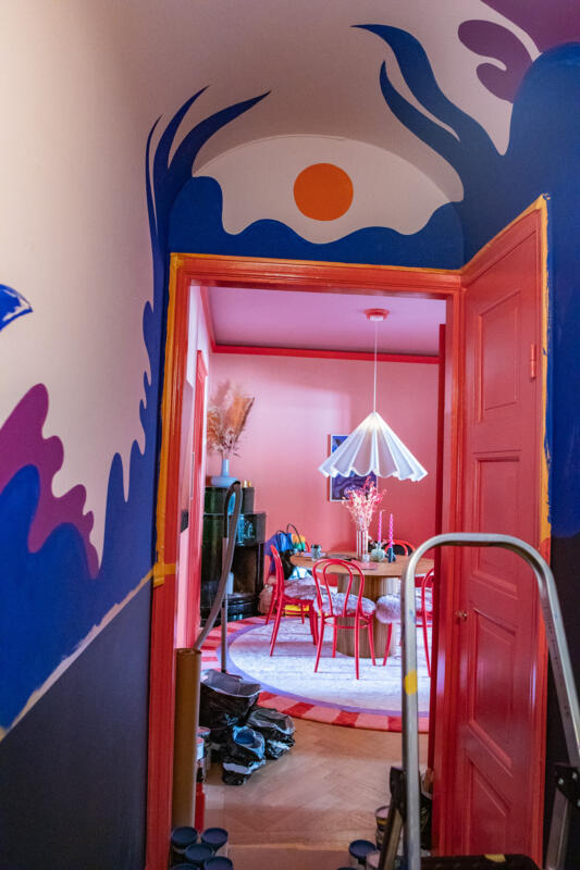 Mural/väggmålning för färgpsykologen & inredningsarkitekten Sara Garanty, våren 2025.