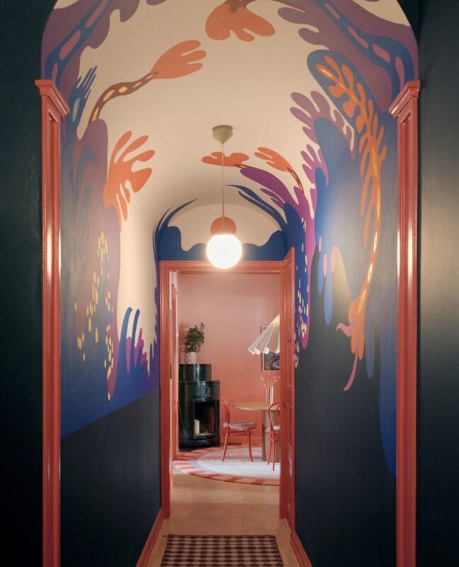 Mural/väggmålning för färgpsykologen & inredningsarkitekten Sara Garanty, våren 2025.