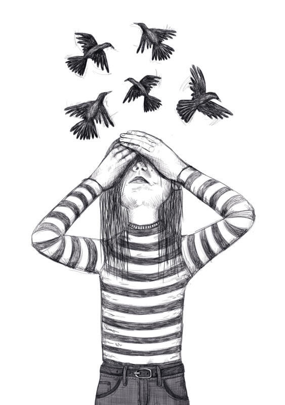 Illustration på Juli till boken "Jag heter Juli och jag vet vad jag vill!"