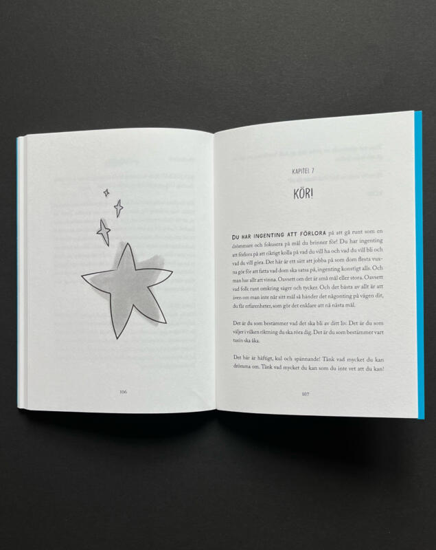 Formgivning och illustration till tonårsboken "Kör - Motivation för tonåringar"