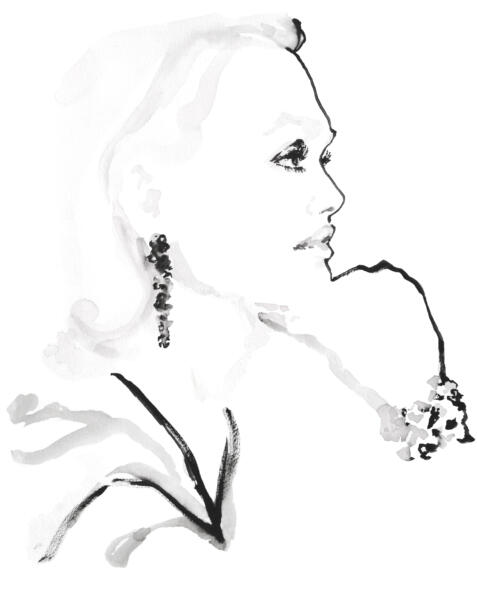 Porträtt i akvarell
