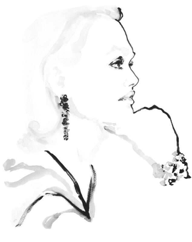 Porträtt i akvarell