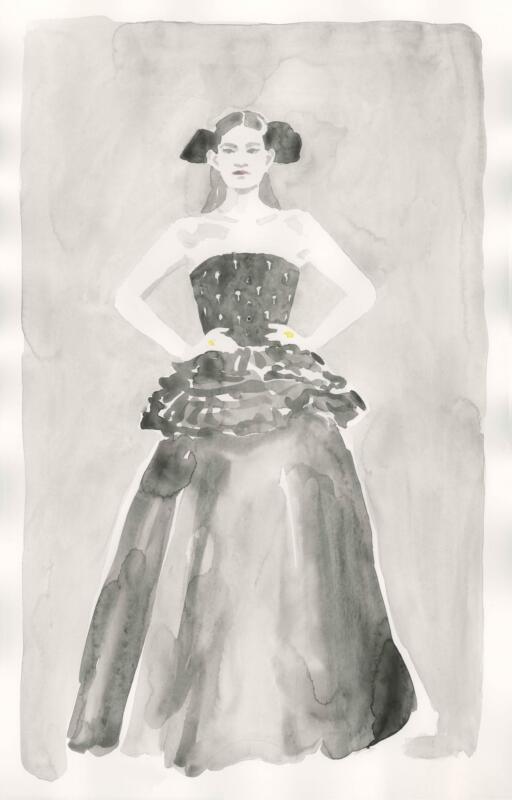 Modeillustration Chanel höst/vinter 2024